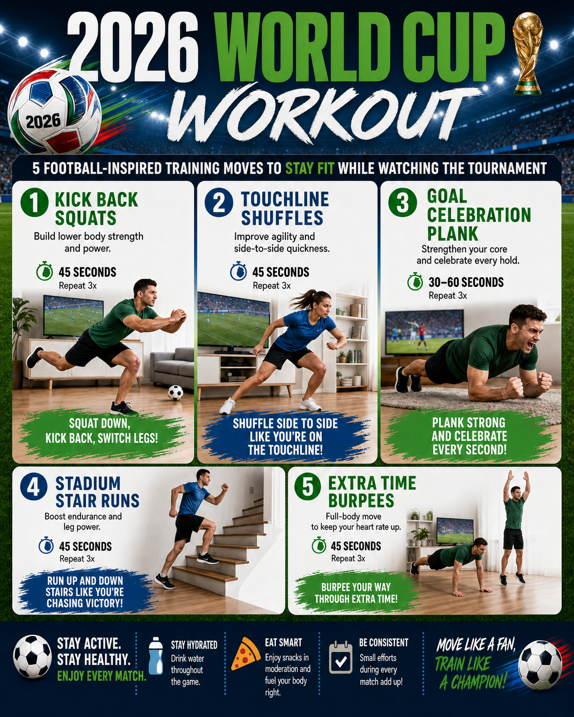 Image of 2026 World Cup Workout: 5 Football-Inspired Training Moves to Stay Fit While Watching the Tournament