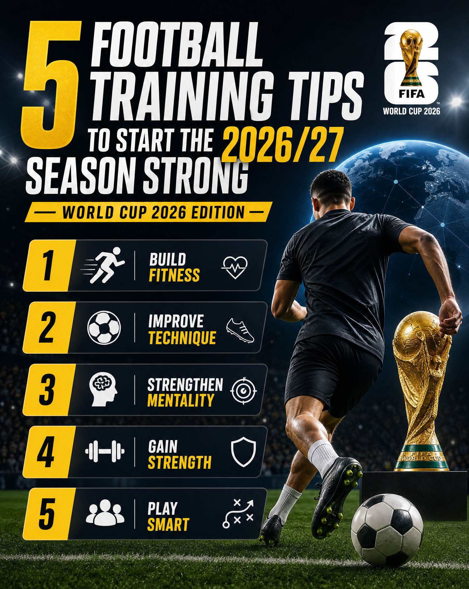 Image of 5 Football Training Tips to Start the 2026/27 Season Strong — World Cup 2026 Edition