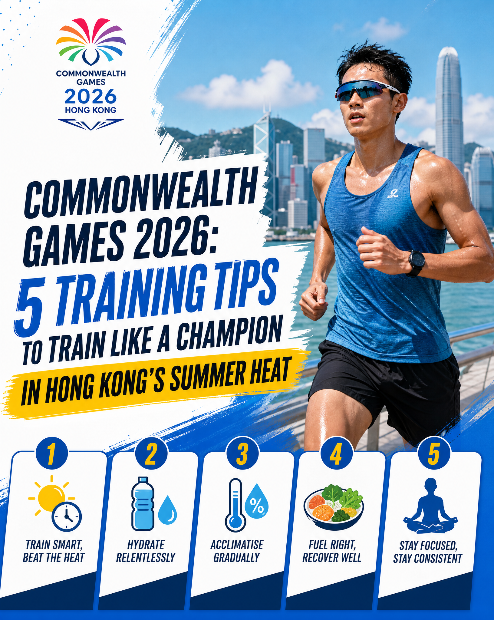 Image of Commonwealth Games 2026: 5 Training Tips to Train Like a Champion in Hong Kong's Summer Heat