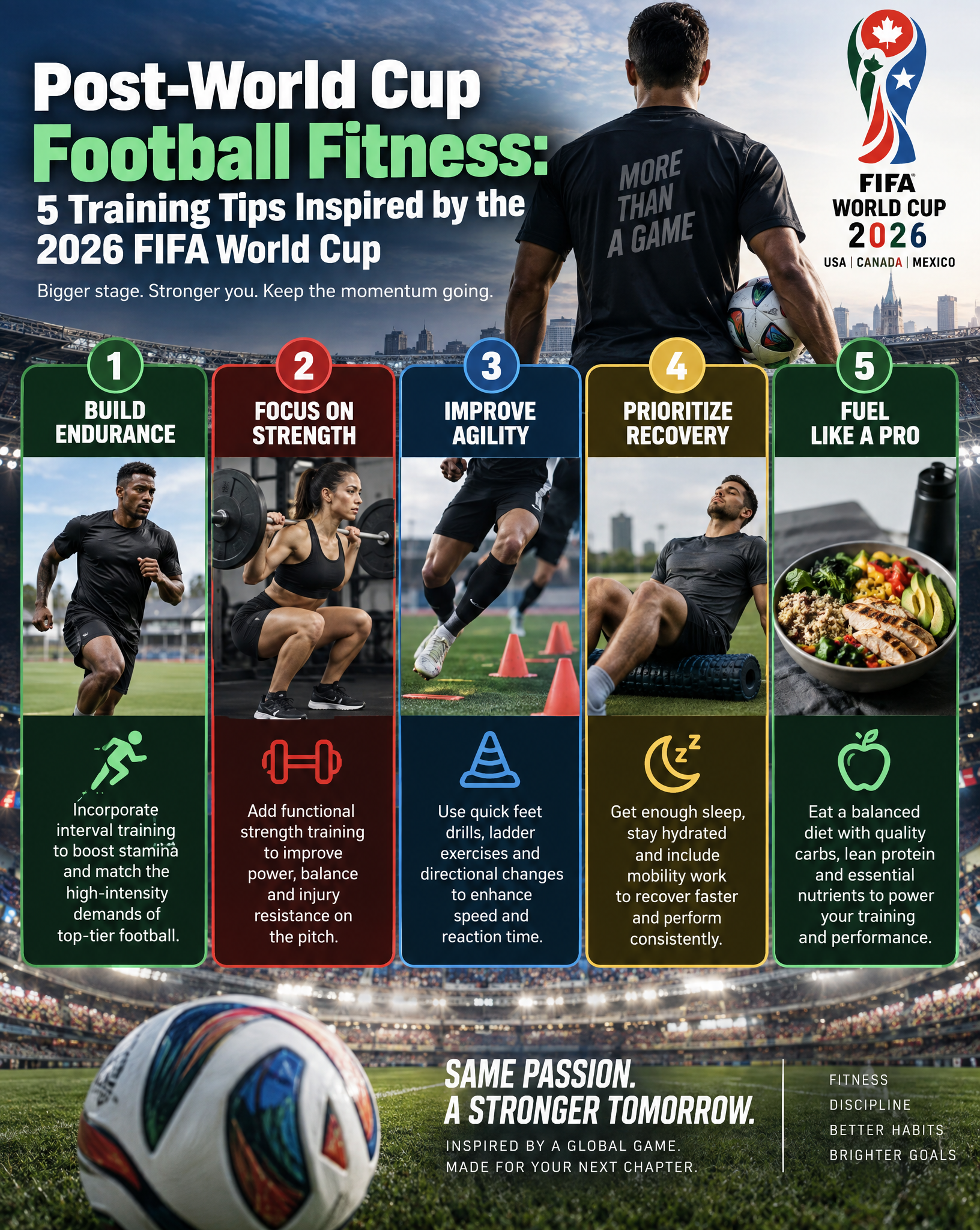 Image of Post-World Cup Football Fitness: 5 Training Tips Inspired by the 2026 FIFA World Cup