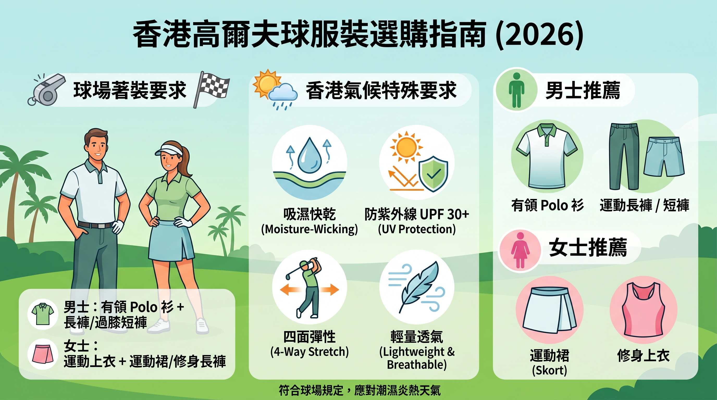 Image of 香港打高爾夫球穿什麼？2026 高爾夫球服裝完全指南 — Gym Aesthetics