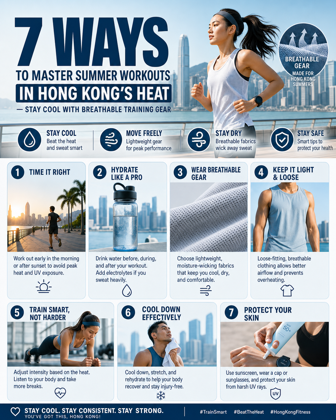 Image of 7 Ways to Master Summer Workouts in Hong Kong's Heat — Stay Cool with Breathable Training Gear