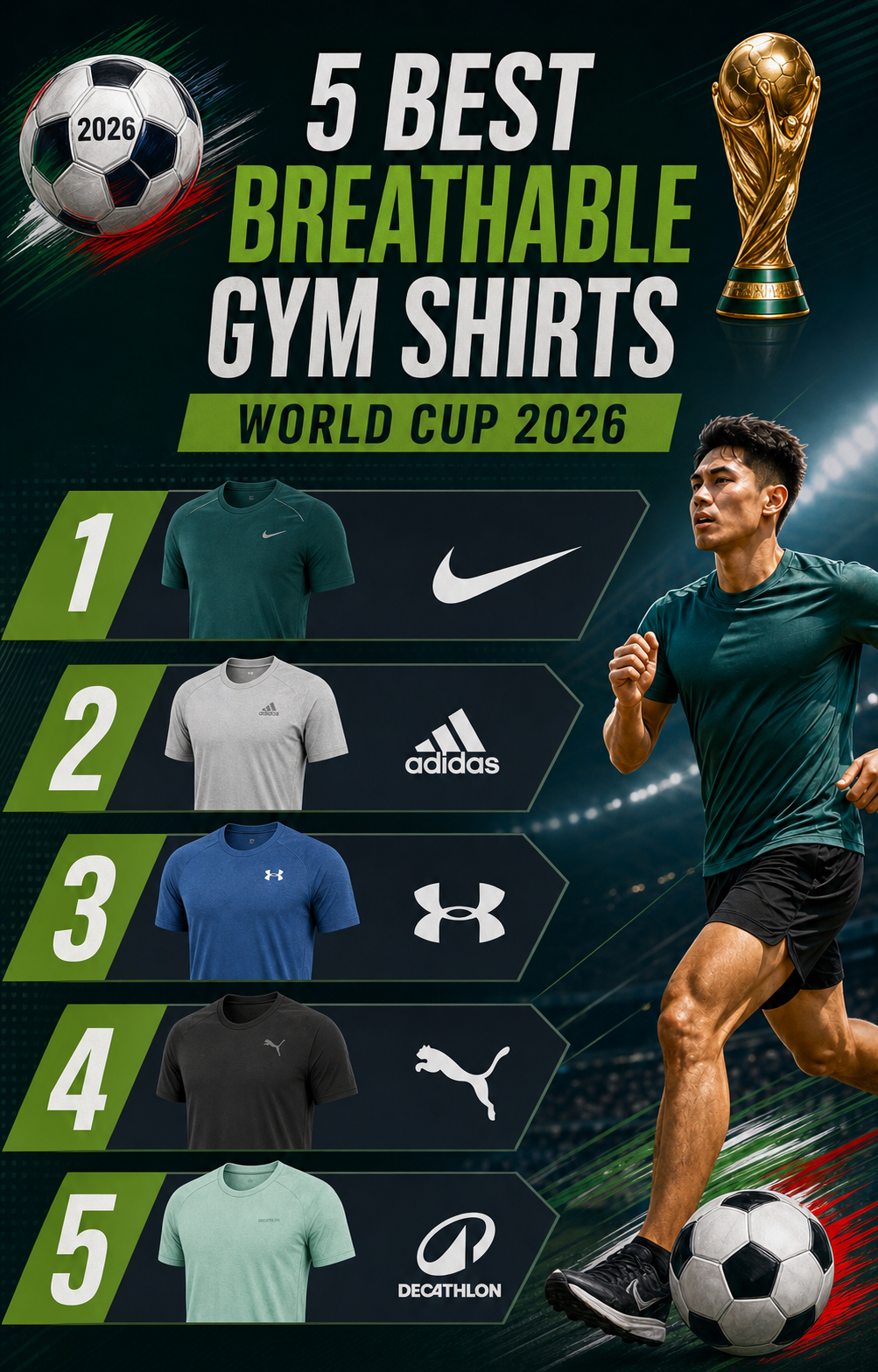 Image of 5 Best Breathable Gym Shirts for Hong Kong Summer 2026 — World Cup Edition