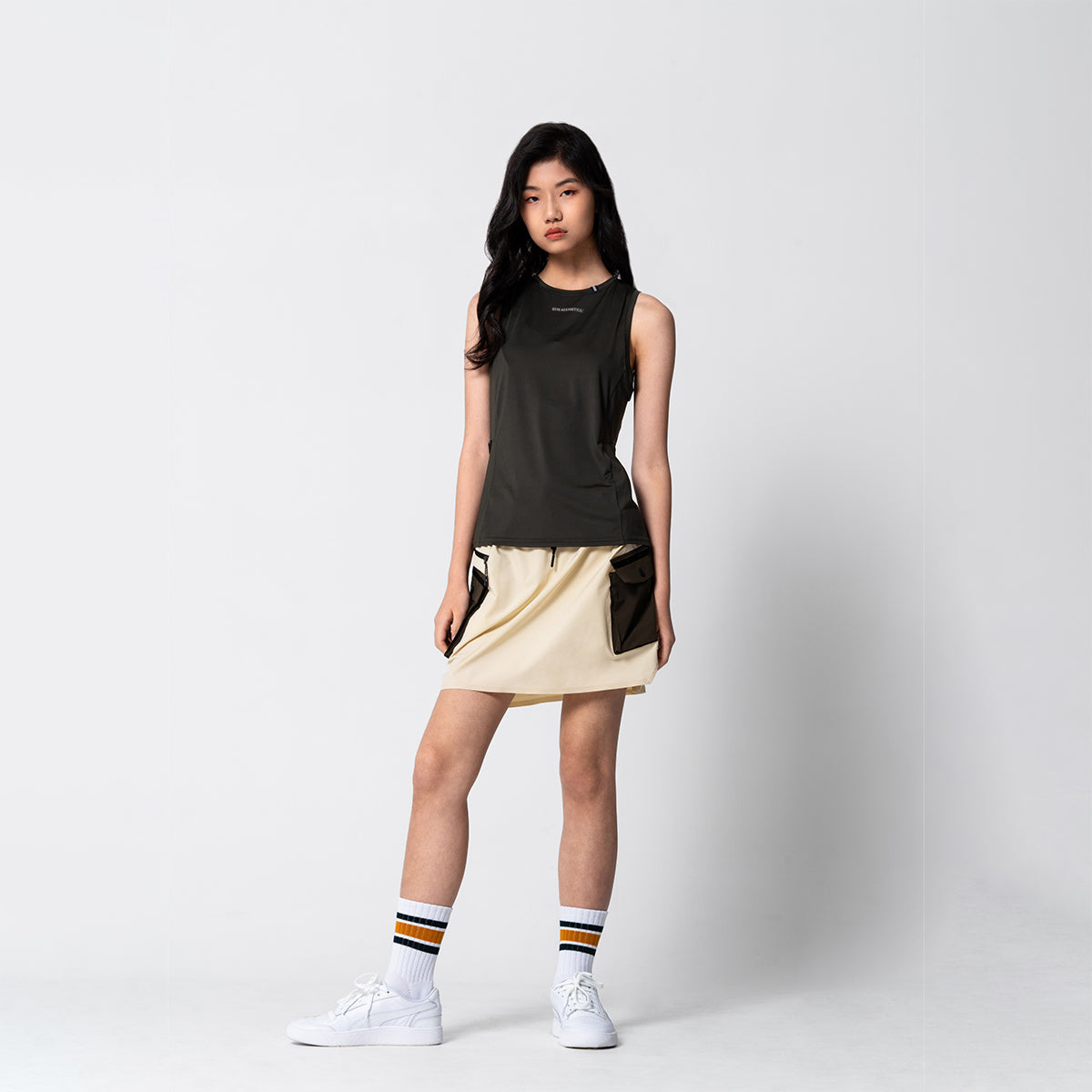 Image of 2in1 Color Block Activewear Cargo Skirt for Women