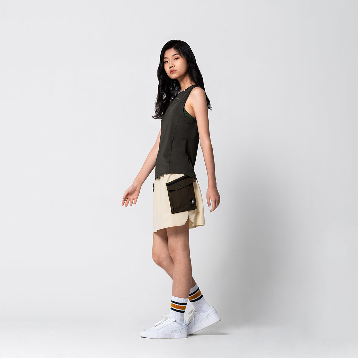 Image of 2in1 Color Block Activewear Cargo Skirt for Women