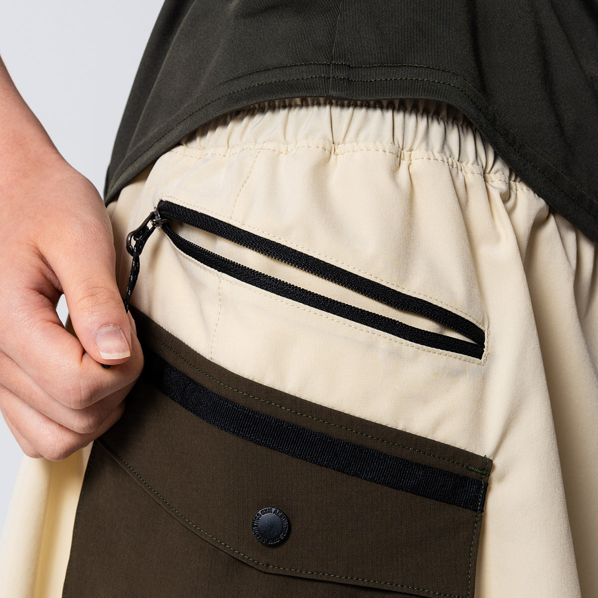 Image of 2in1 Color Block Activewear Cargo Skirt for Women