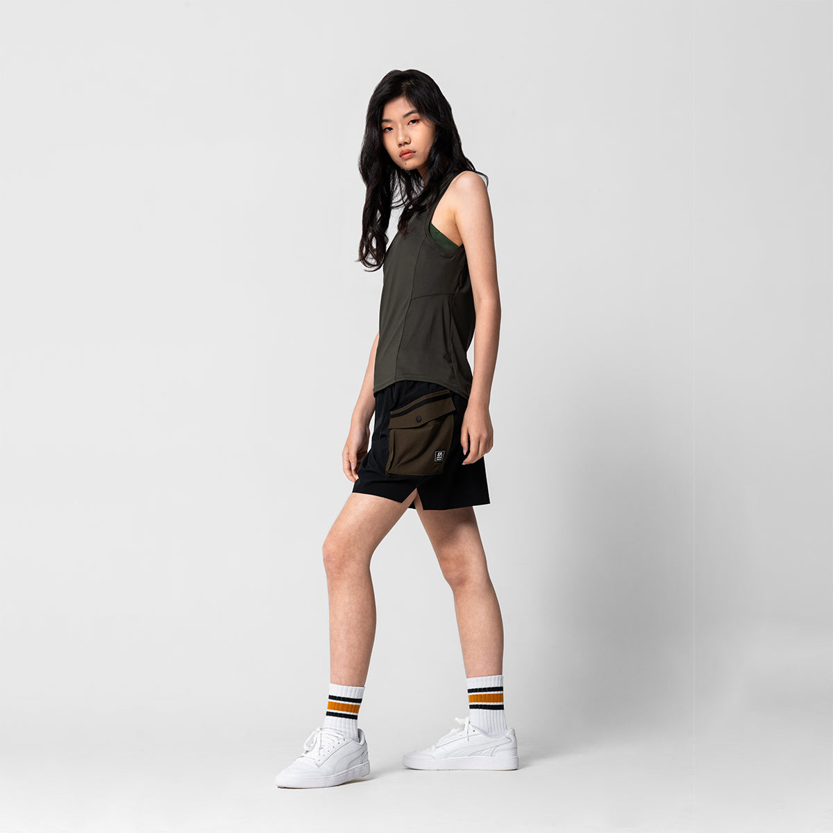 Image of 2in1 Color Block Activewear Cargo Skirt for Women