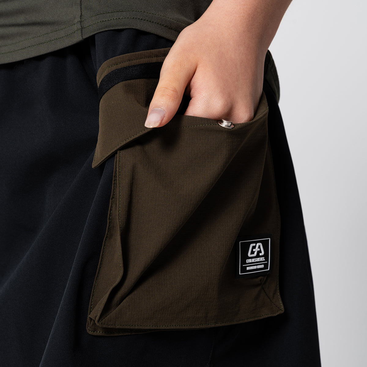 Image of 2in1 Color Block Activewear Cargo Skirt for Women