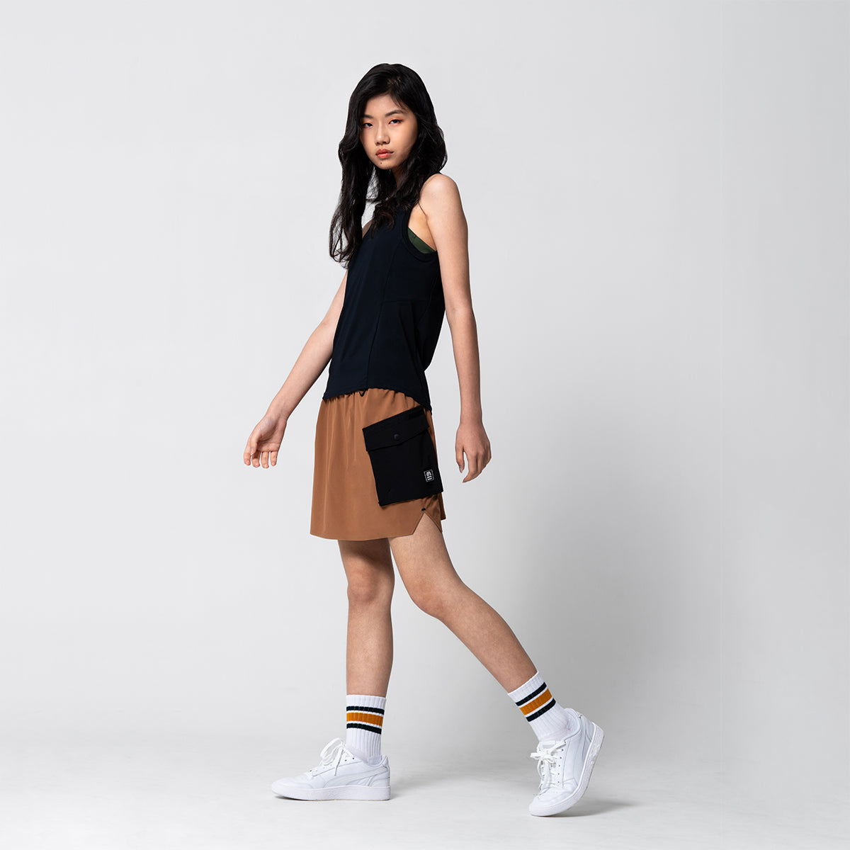 Image of 2in1 Color Block Activewear Cargo Skirt for Women