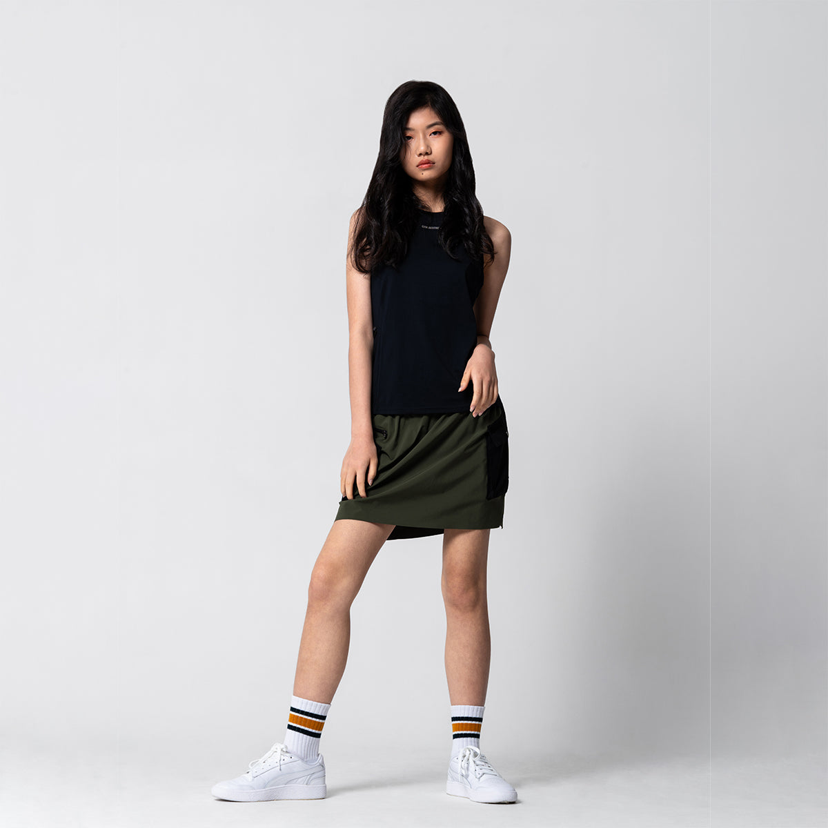 Image of 2in1 Color Block Activewear Cargo Skirt for Women
