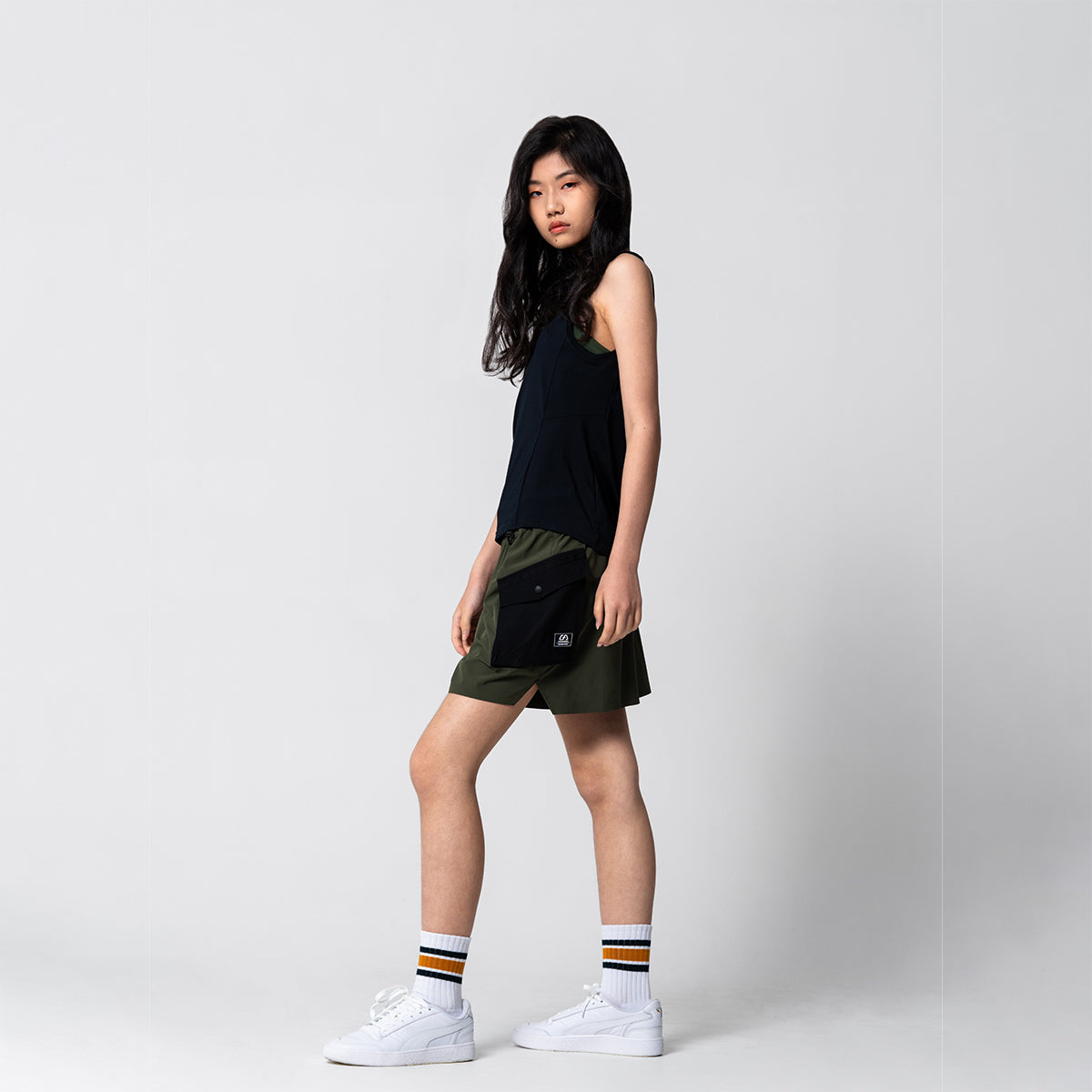 Image of 2in1 Color Block Activewear Cargo Skirt for Women