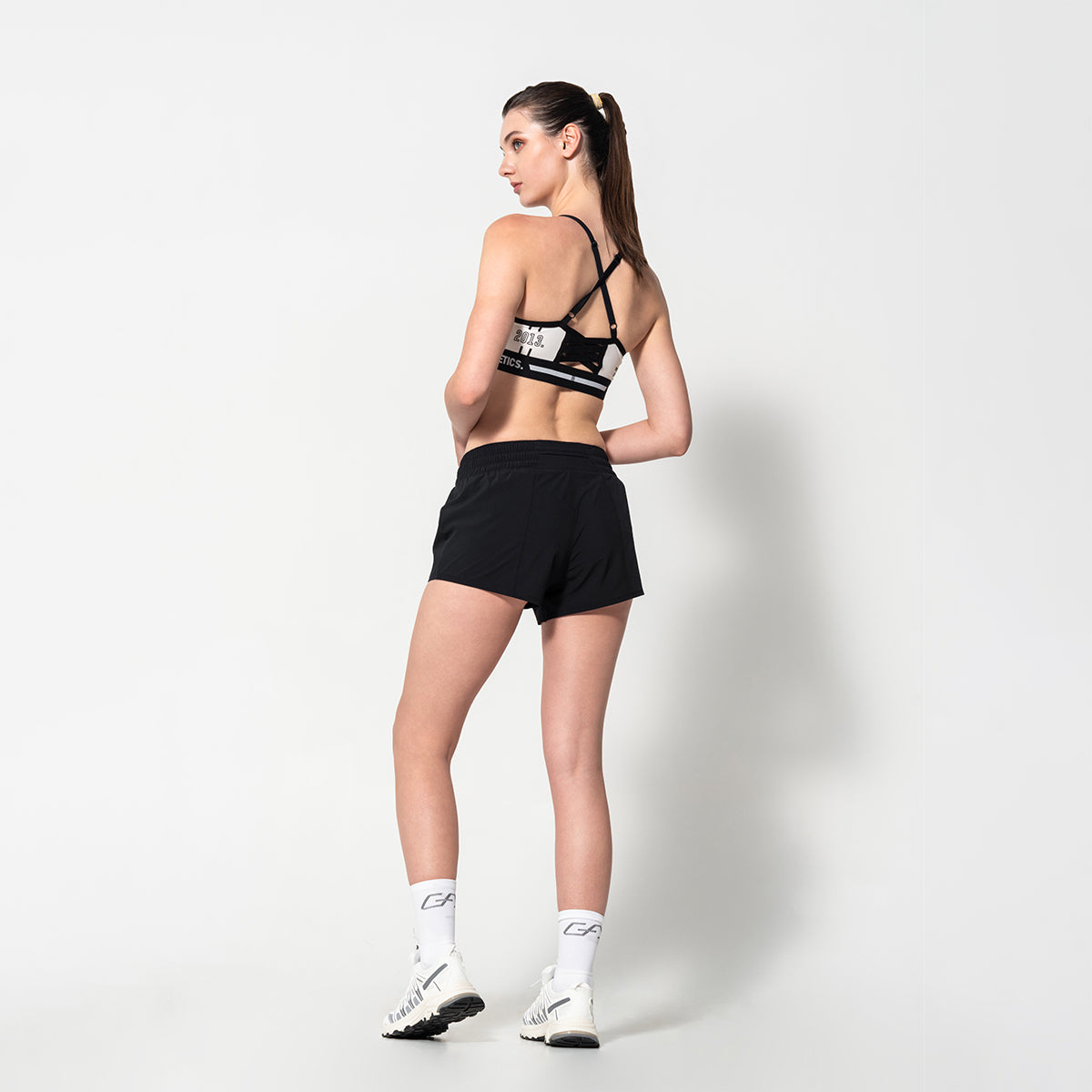 Image of 4way Stretch Activewear Brief-Lined 3 Inch Running Shorts for Women