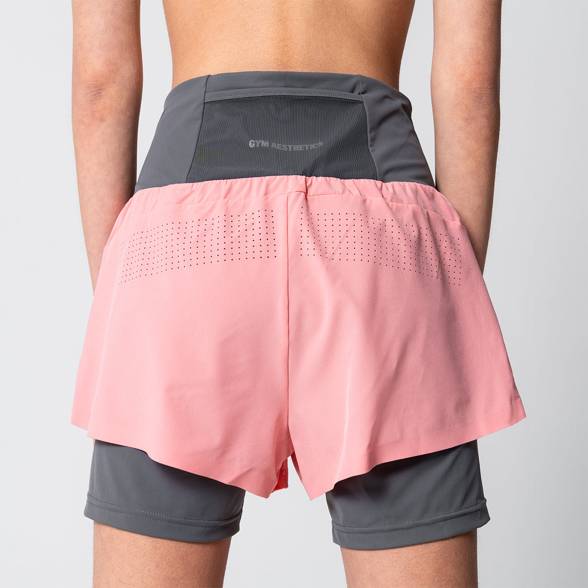 Image of Activewear 2in1 Color Block Running Shorts for Women