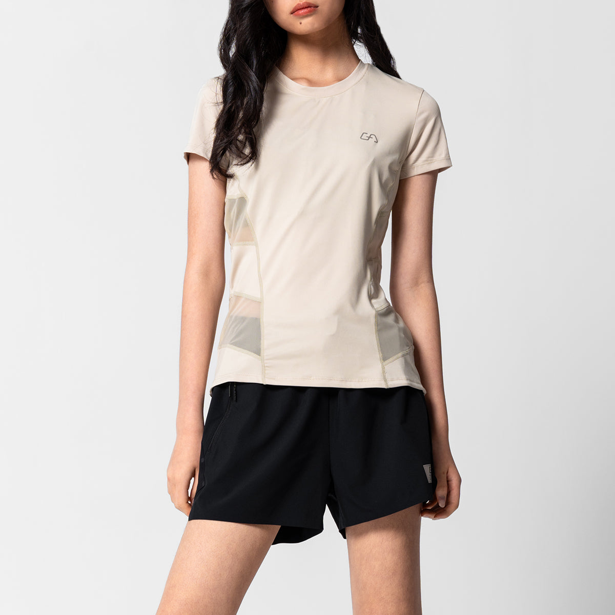 Image of Activewear Mesh Blocking Sport Shirt for Women