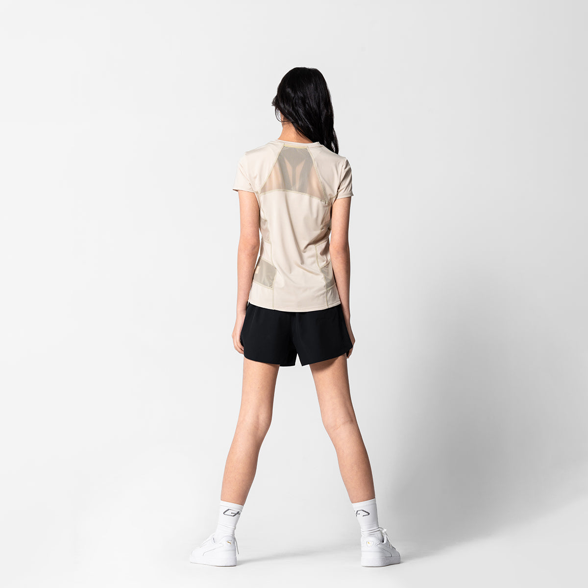 Image of Activewear Mesh Blocking Sport Shirt for Women