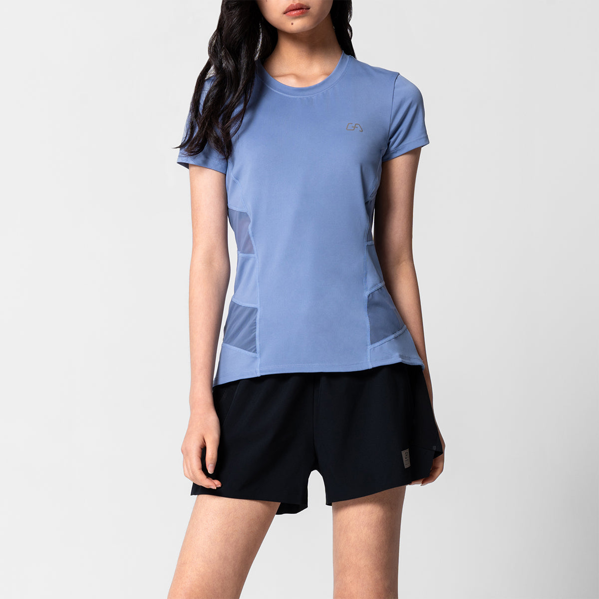 Image of Activewear Mesh Blocking Sport Shirt for Women