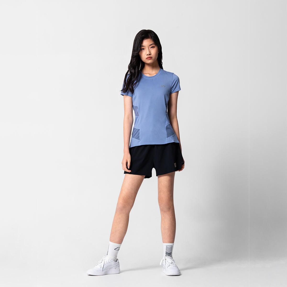 Image of Activewear Mesh Blocking Sport Shirt for Women
