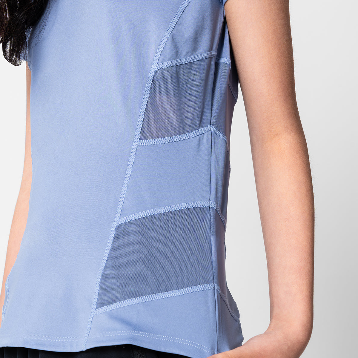 Image of Activewear Mesh Blocking Sport Shirt for Women