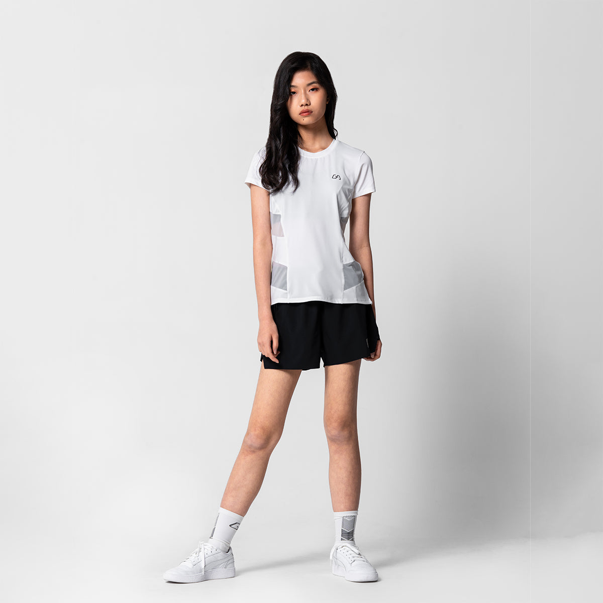 Image of Activewear Mesh Blocking Sport Shirt for Women