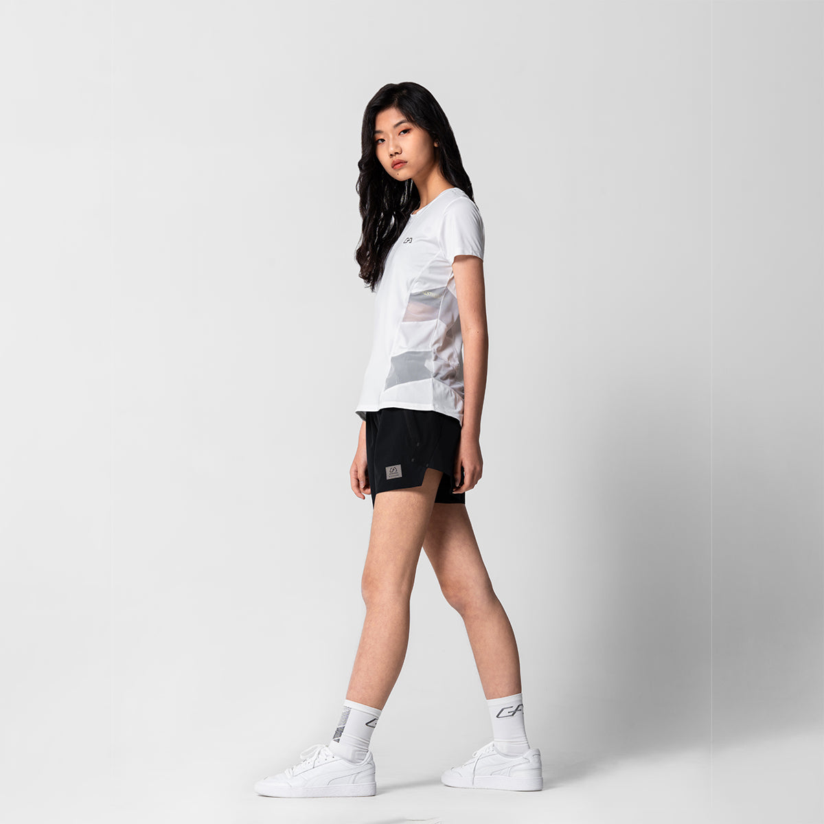 Image of Activewear Mesh Blocking Sport Shirt for Women