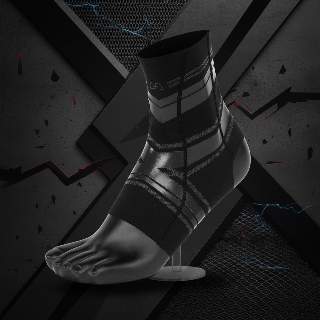 Image of Ankle support product on sporty background