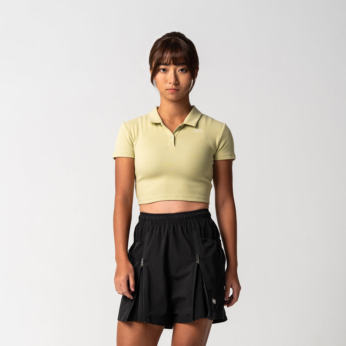 Image of Athleisure Cropped Polo for Women