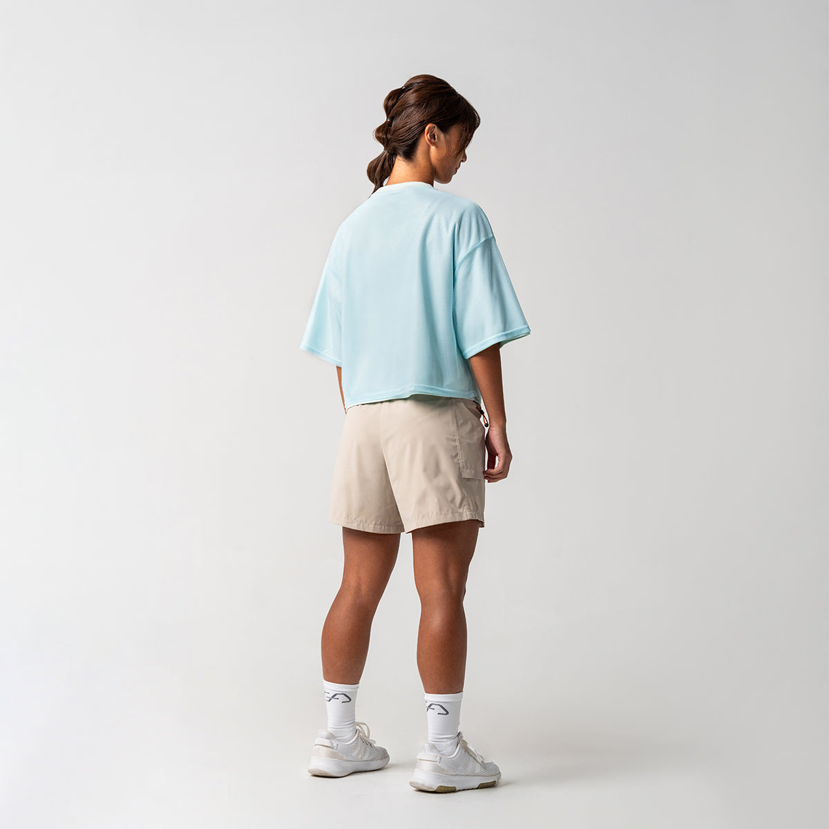 Image of Athleisure Mesh Layer T Shirt for Women