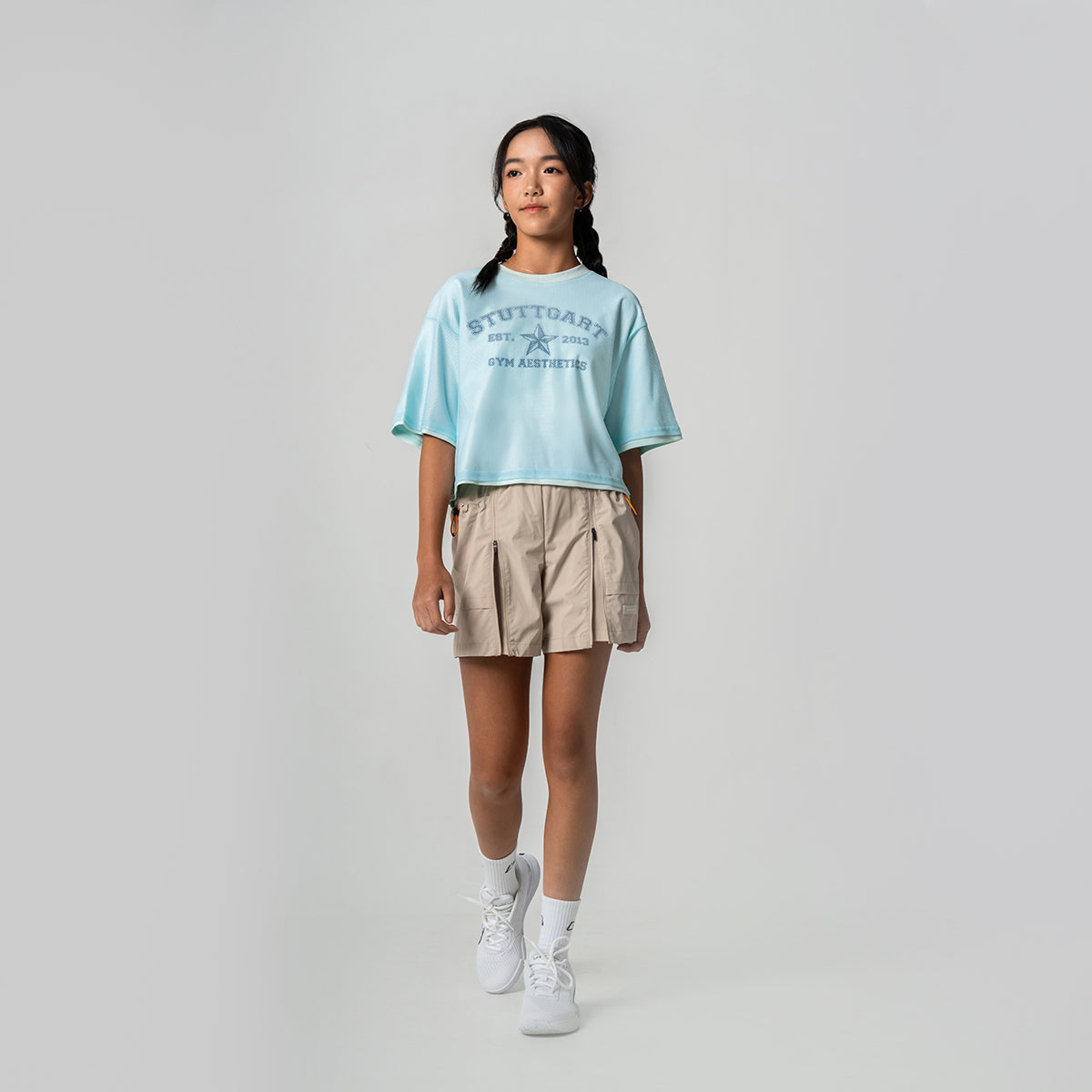 Image of Athleisure Open Zipped 5 Inch Shorts for Girl