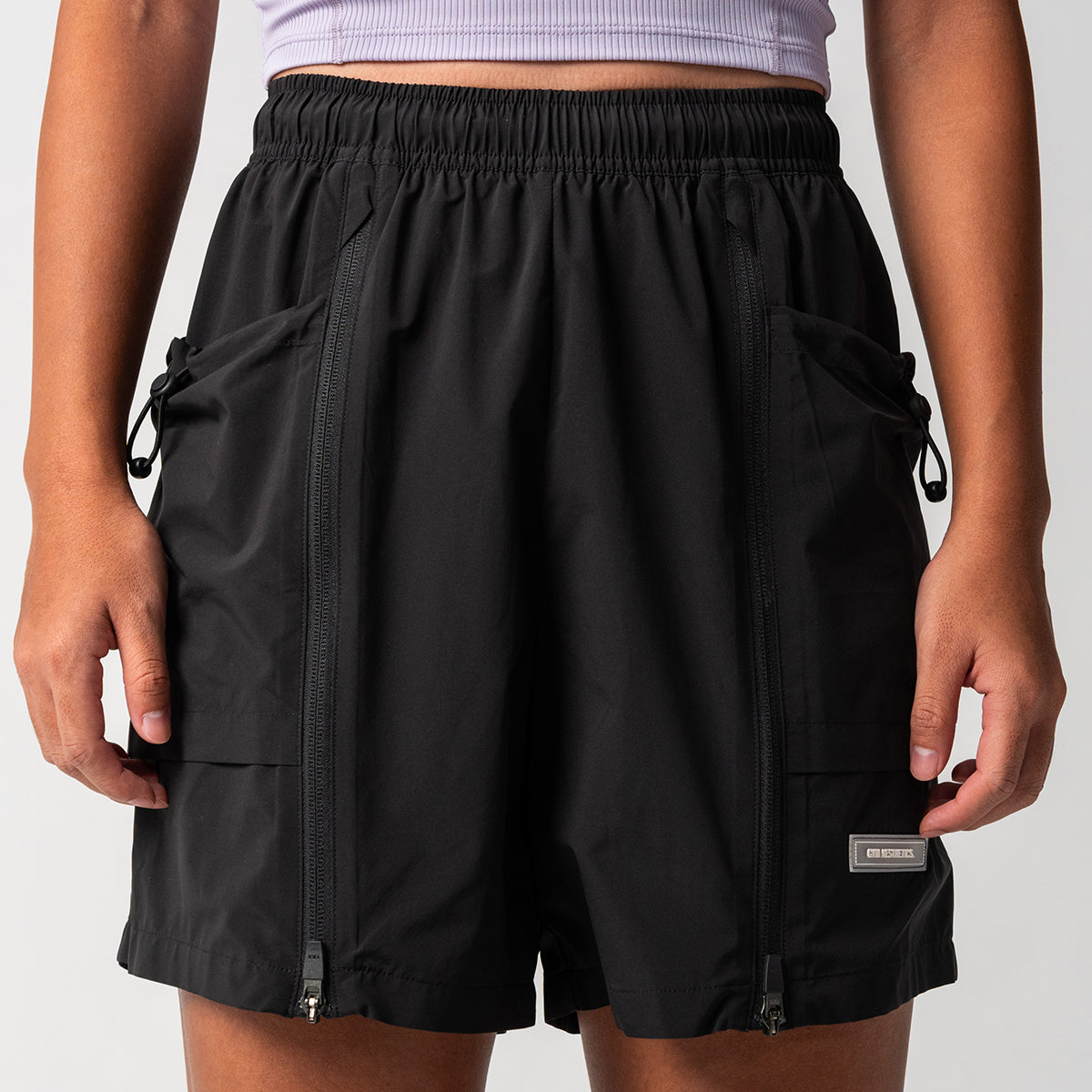 Image of Athleisure Open Zipped 5 Inch Shorts for Girl