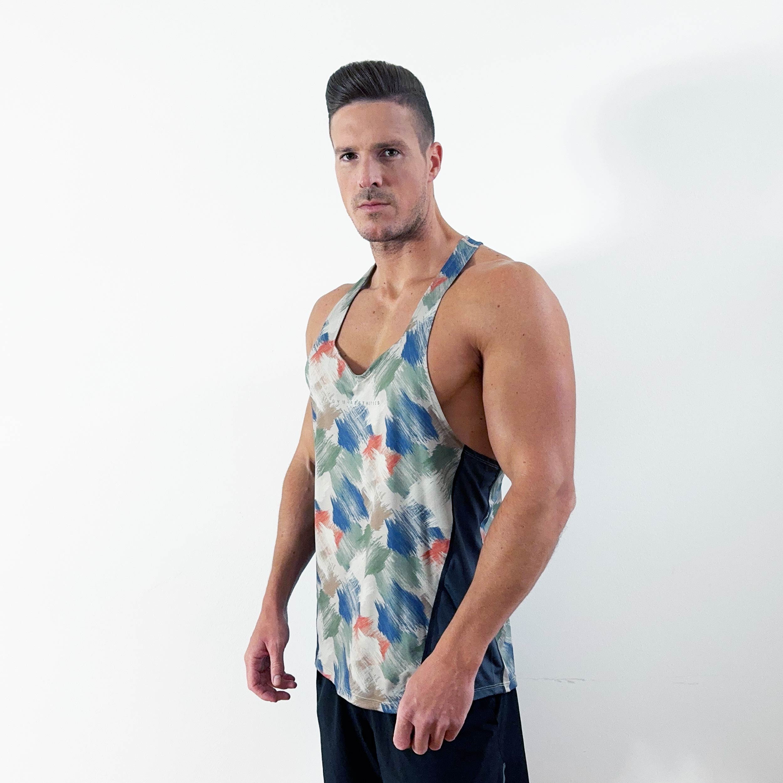 Image of GA Tech Body Builder Essential Pattern Stringer Y Back for Men