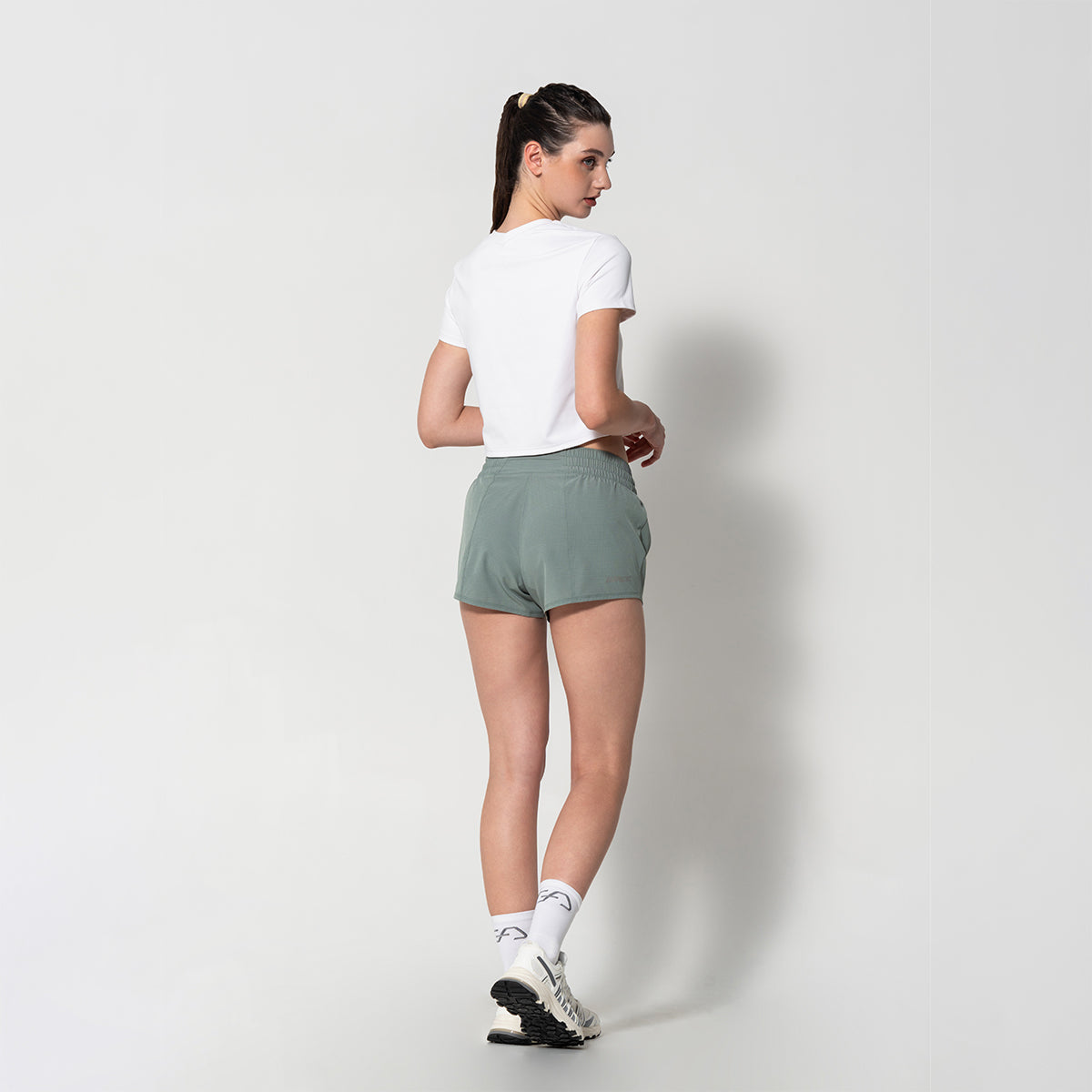 Image of Breathable Activewear Brief-Lined 3 Inch Running Shorts for Women