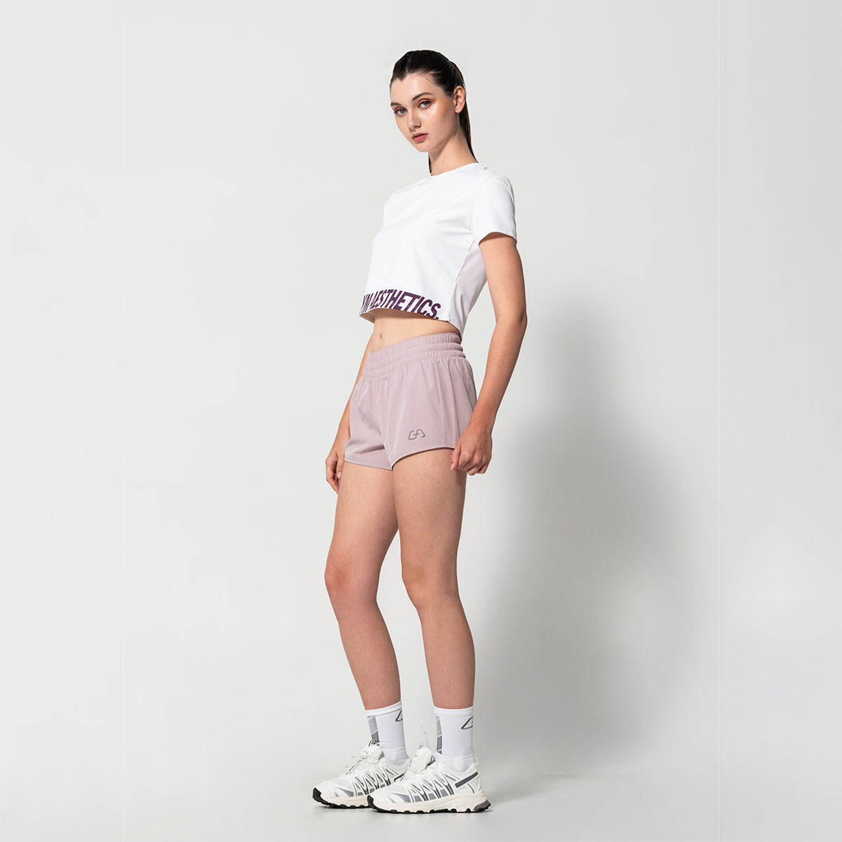 Image of Breathable Activewear Brief-Lined 3 Inch Running Shorts for Women