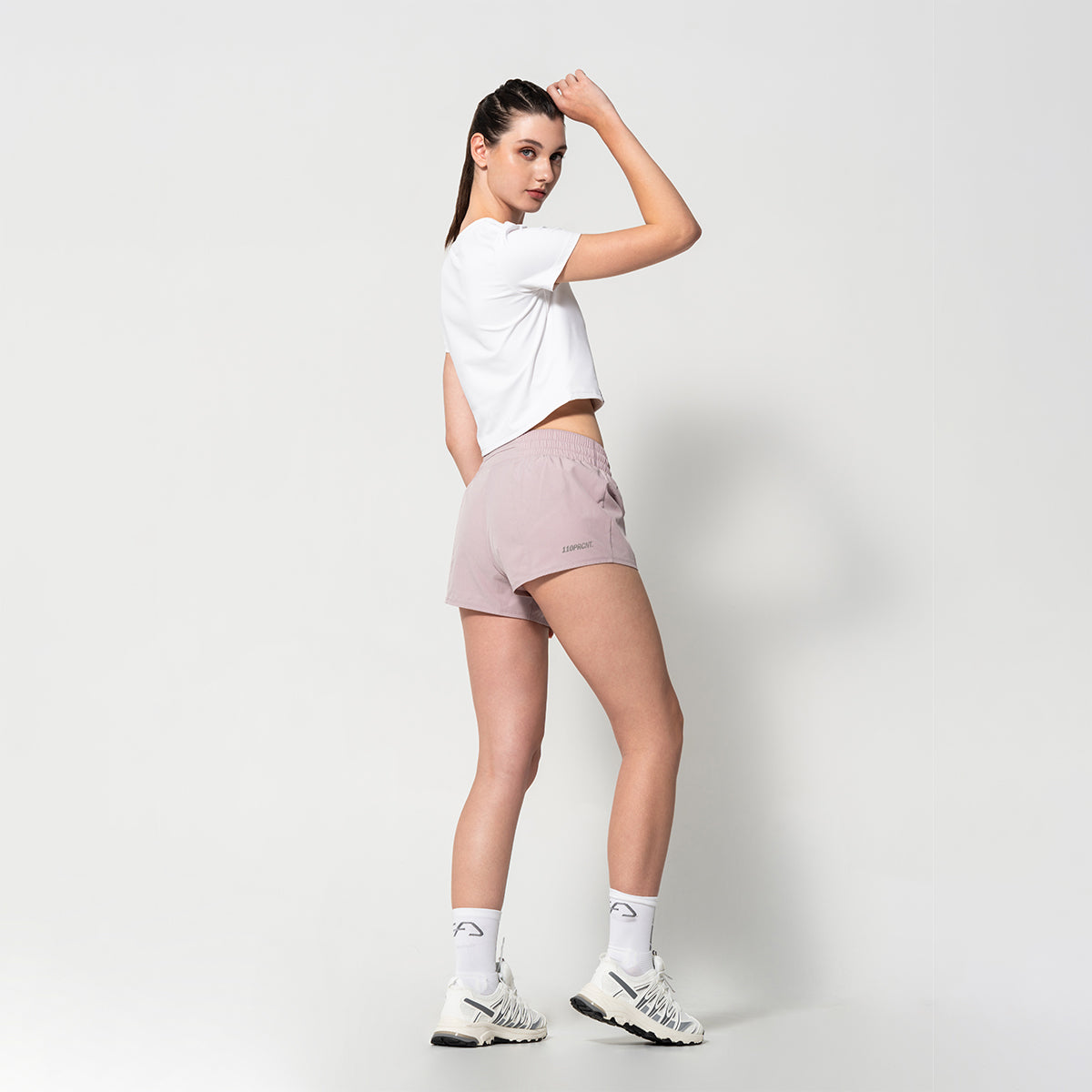 Image of Breathable Activewear Brief-Lined 3 Inch Running Shorts for Women