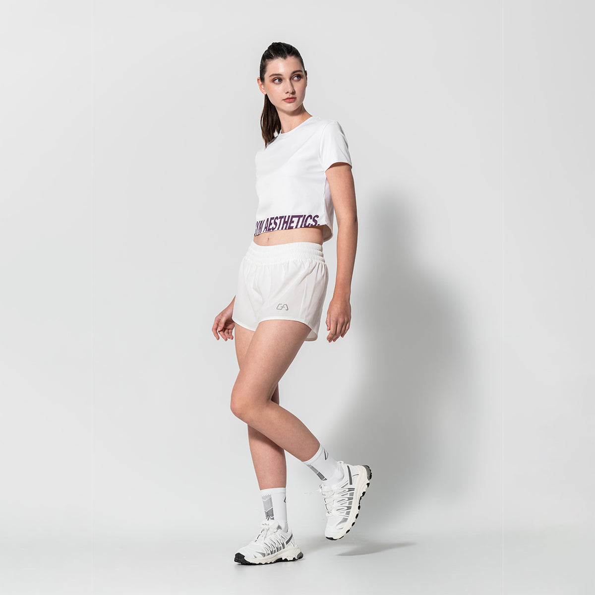 Image of Breathable Activewear Brief-Lined 3 Inch Running Shorts for Women