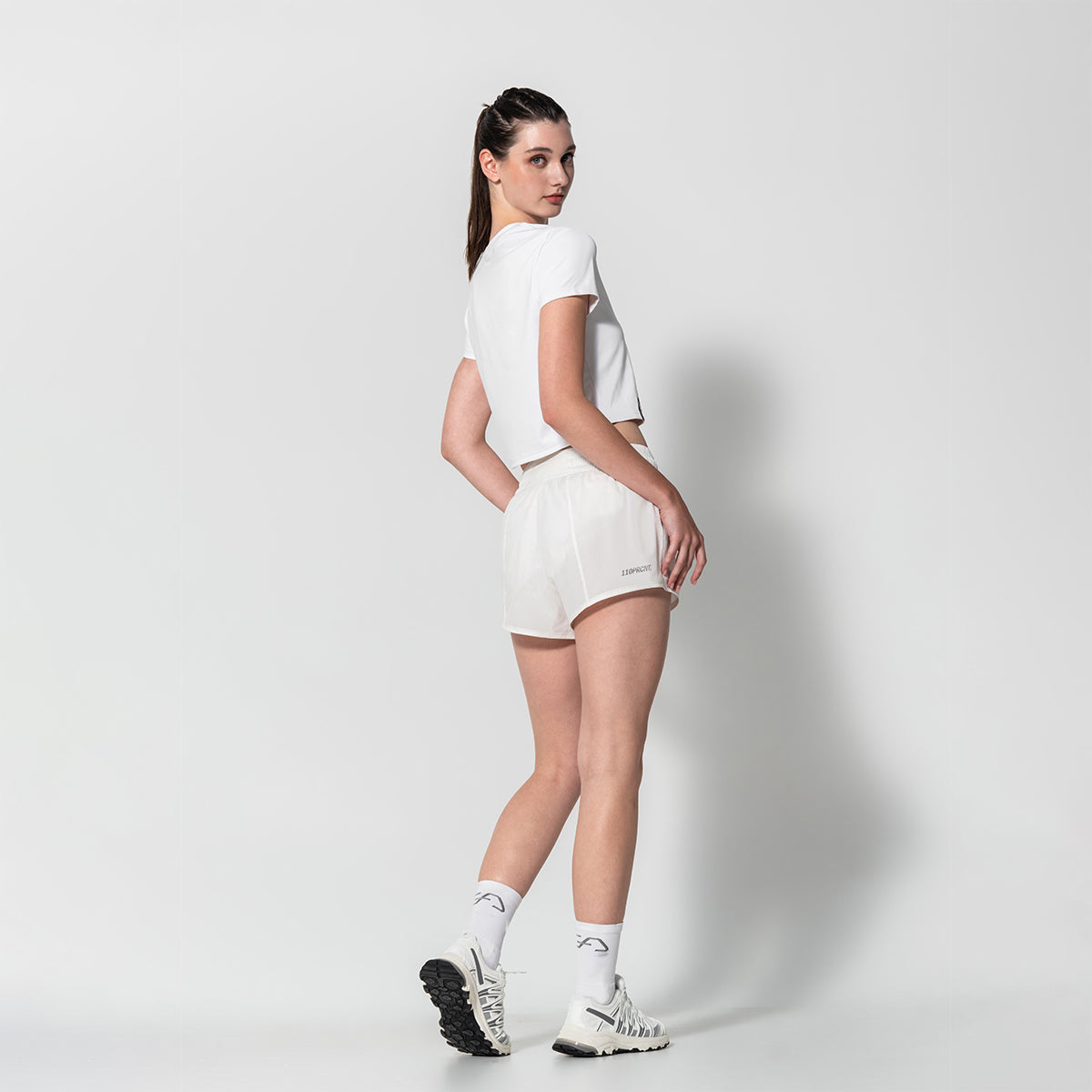 Image of Breathable Activewear Brief-Lined 3 Inch Running Shorts for Women