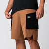 Color Blocking Functional Cargo 9 inch Running Shorts for Men