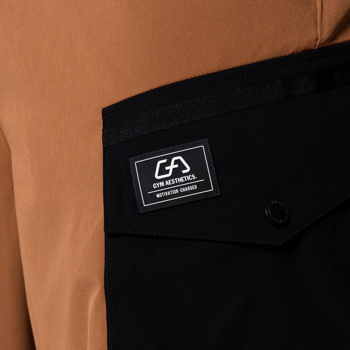 Image of Color Blocking Functional Cargo 9 Inch Running Shorts for Men