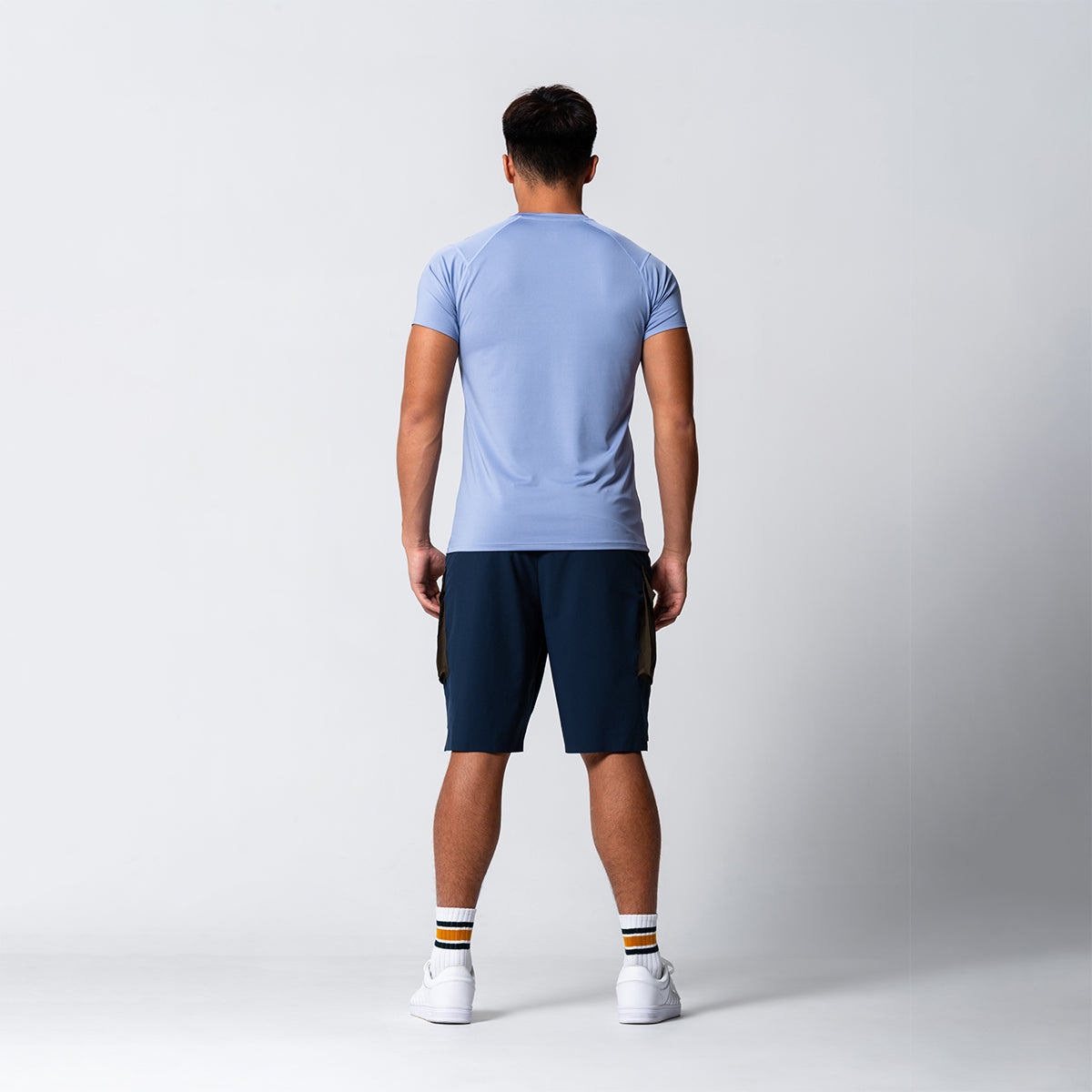 Image of Color Blocking Functional Cargo 9 Inch Running Shorts for Men