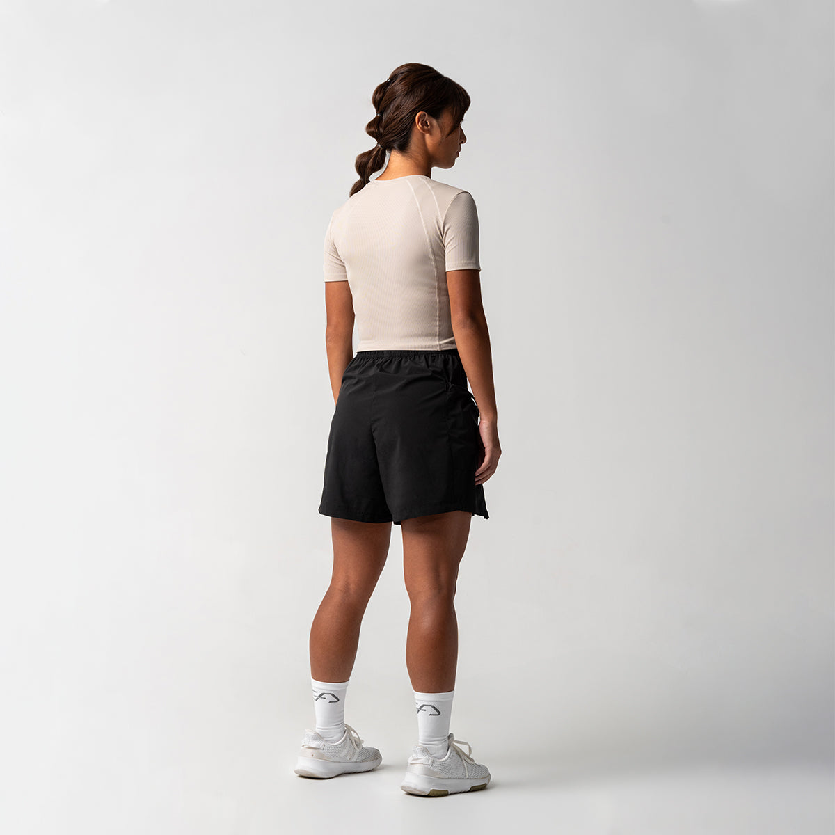 Image of Cropped Athleisure Rib T Shirt for Women