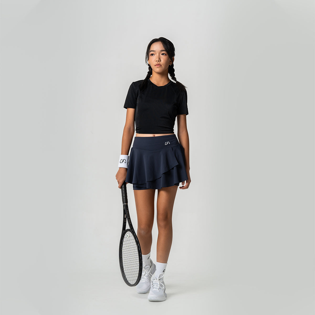 Image of Cropped Athleisure Rib T Shirt for Women