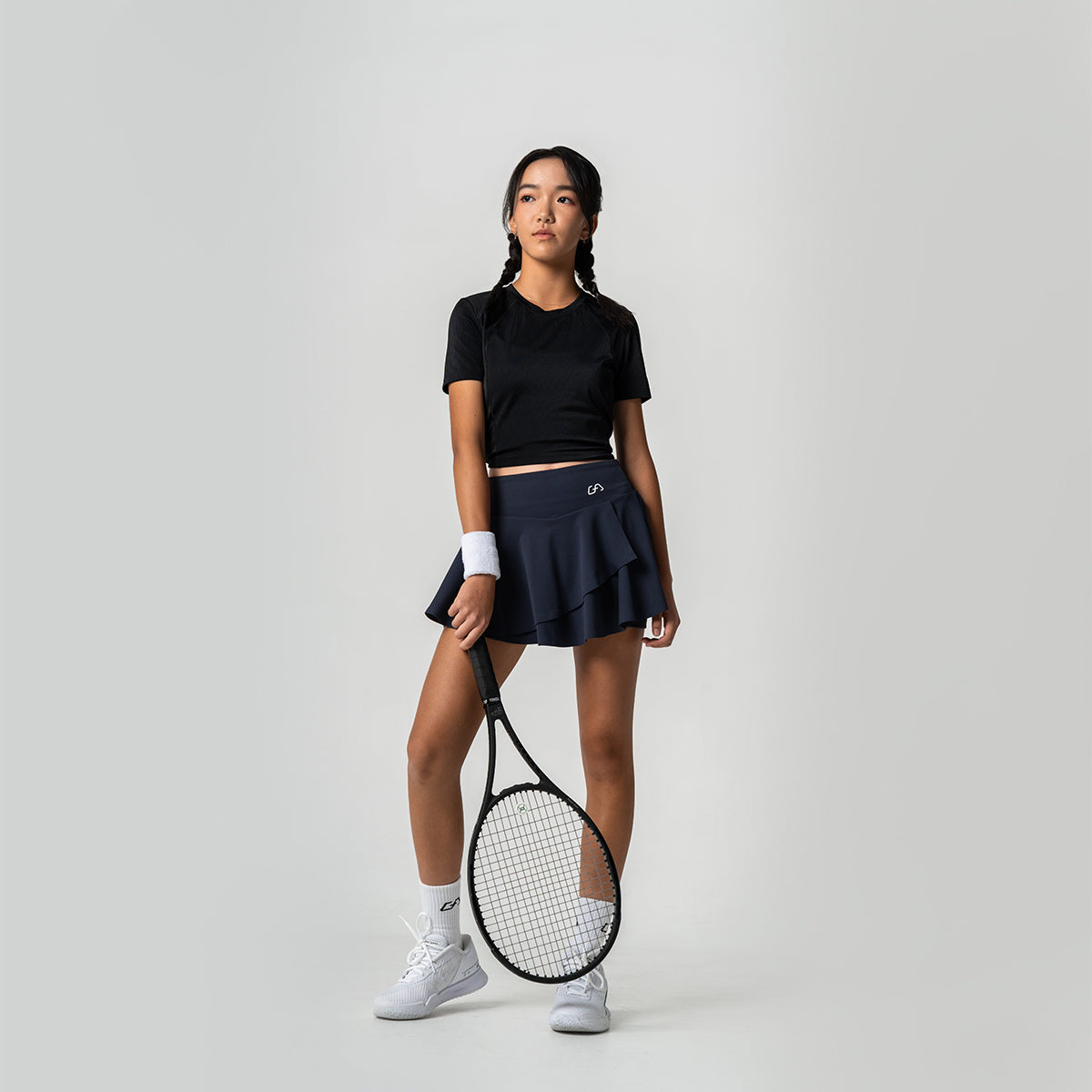 Image of Cropped Athleisure Rib T Shirt for Women