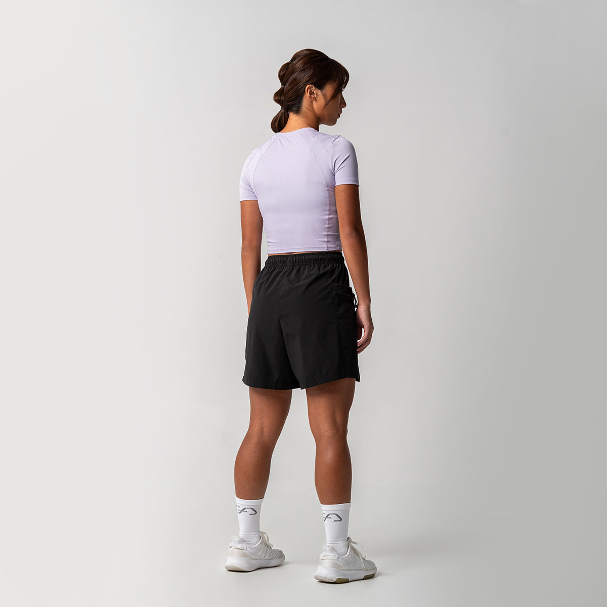 Image of Cropped Athleisure Rib T Shirt for Women