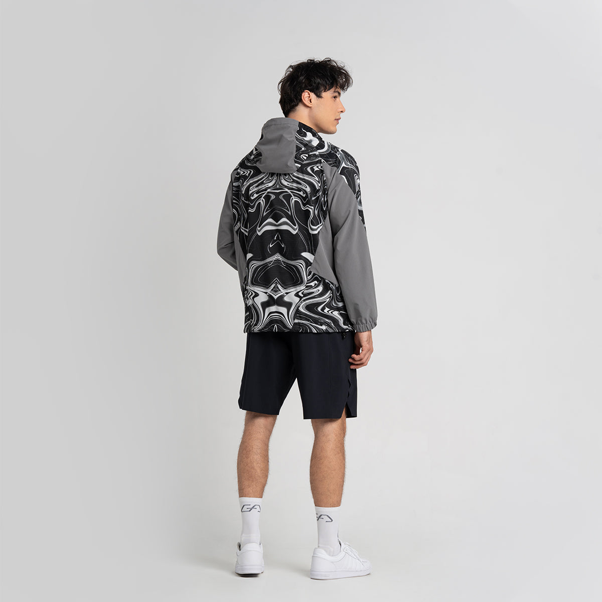 Image of Digital Print Pattern Athleisure Water Resistant Jacket for Men