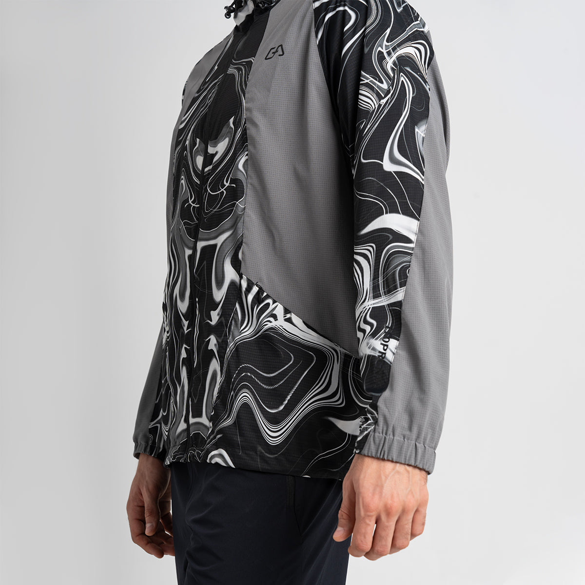 Image of Digital Print Pattern Athleisure Water Resistant Jacket for Men