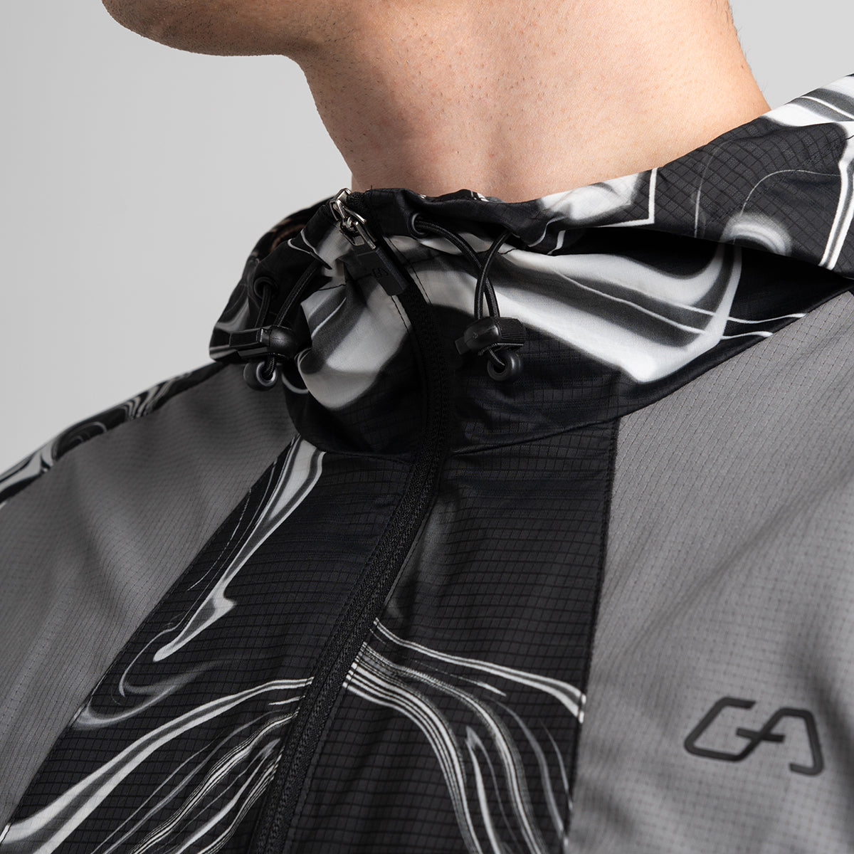 Image of Digital Print Pattern Athleisure Water Resistant Jacket for Men