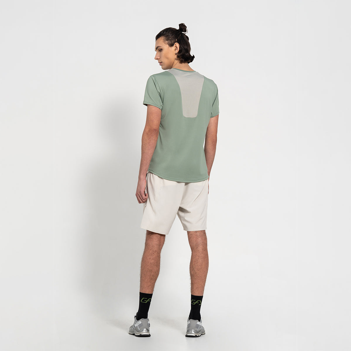 Image of Fabric Blocking Activewear Performance 9 Inch Shorts for Men