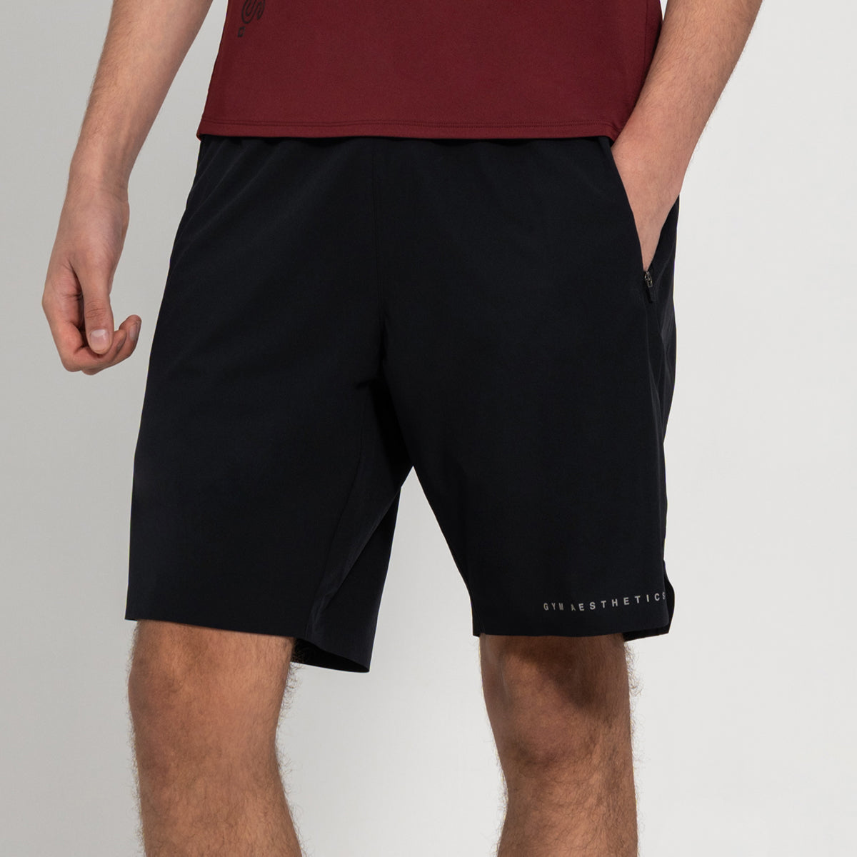 Image of Fabric Blocking Activewear Performance 9 Inch Shorts for Men