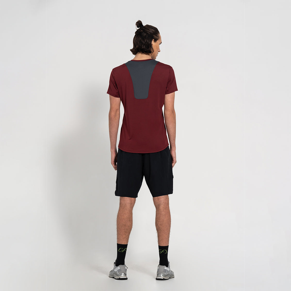 Image of Fabric Blocking Activewear Performance 9 Inch Shorts for Men