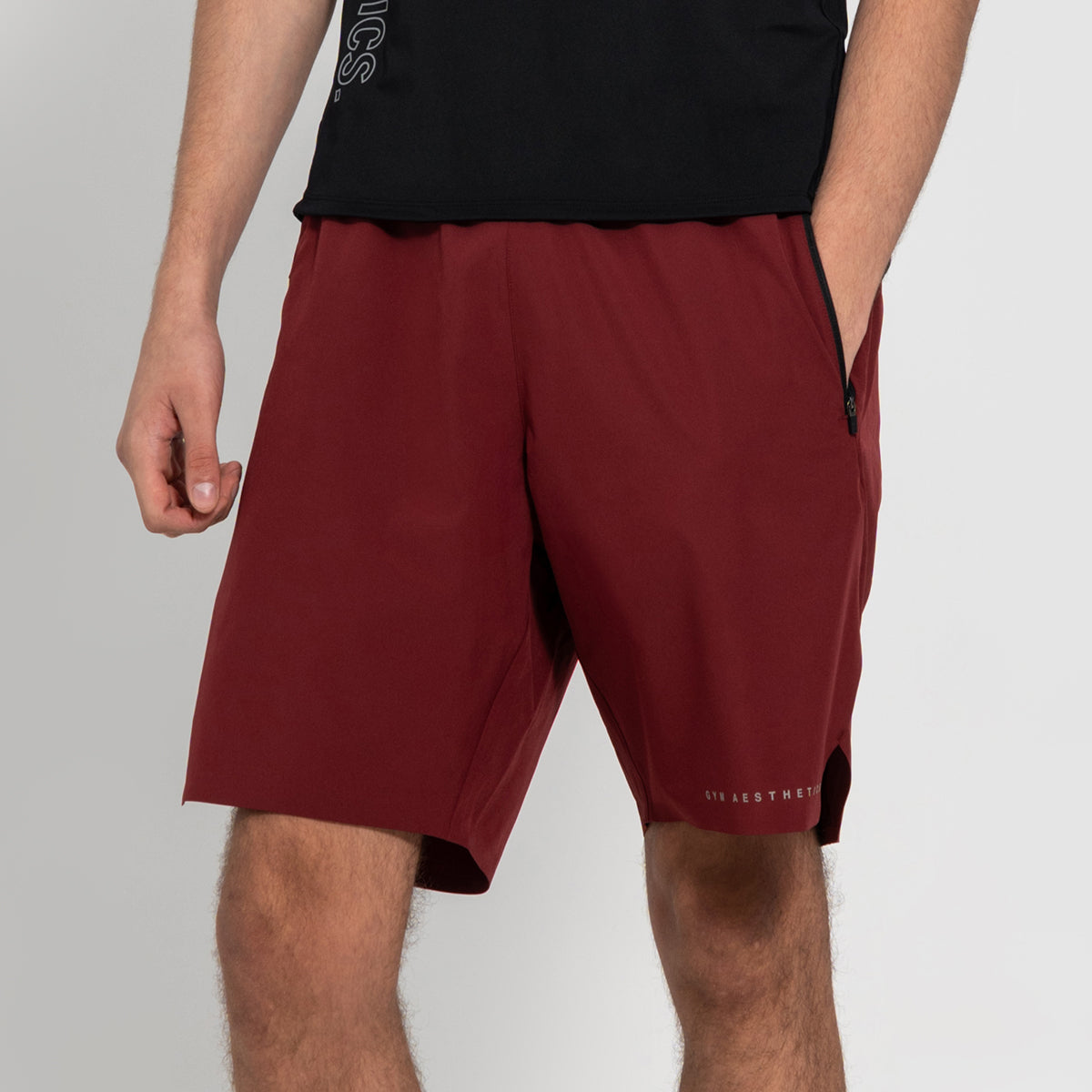 Image of Fabric Blocking Activewear Performance 9 Inch Shorts for Men