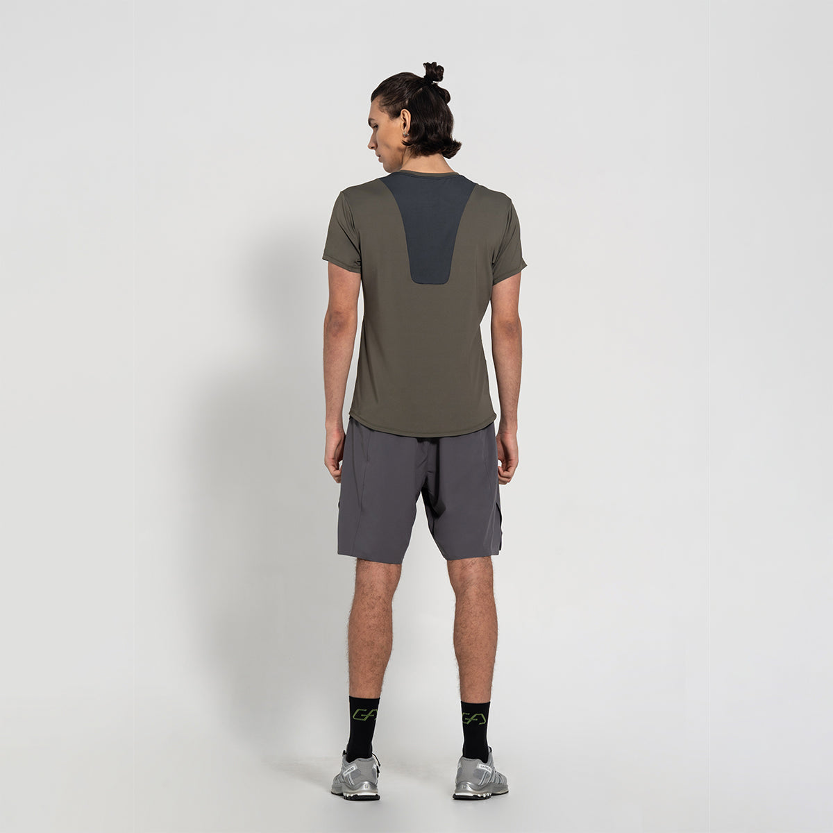 Image of Fabric Blocking Activewear Performance 9 Inch Shorts for Men